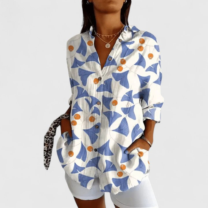 Victoria | Elegant Floral Blouse