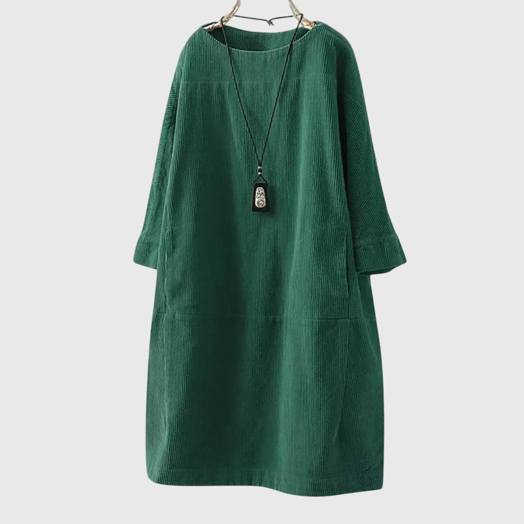 Victoria | Relaxed Corduroy Midi Dress