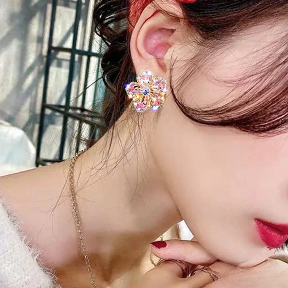 Victoria | Sterling Silver Earrings with Colourful Zirconia