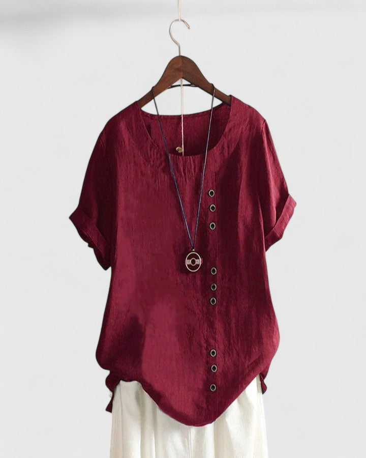 Victoria | Comfortable Short Sleeve Blouse