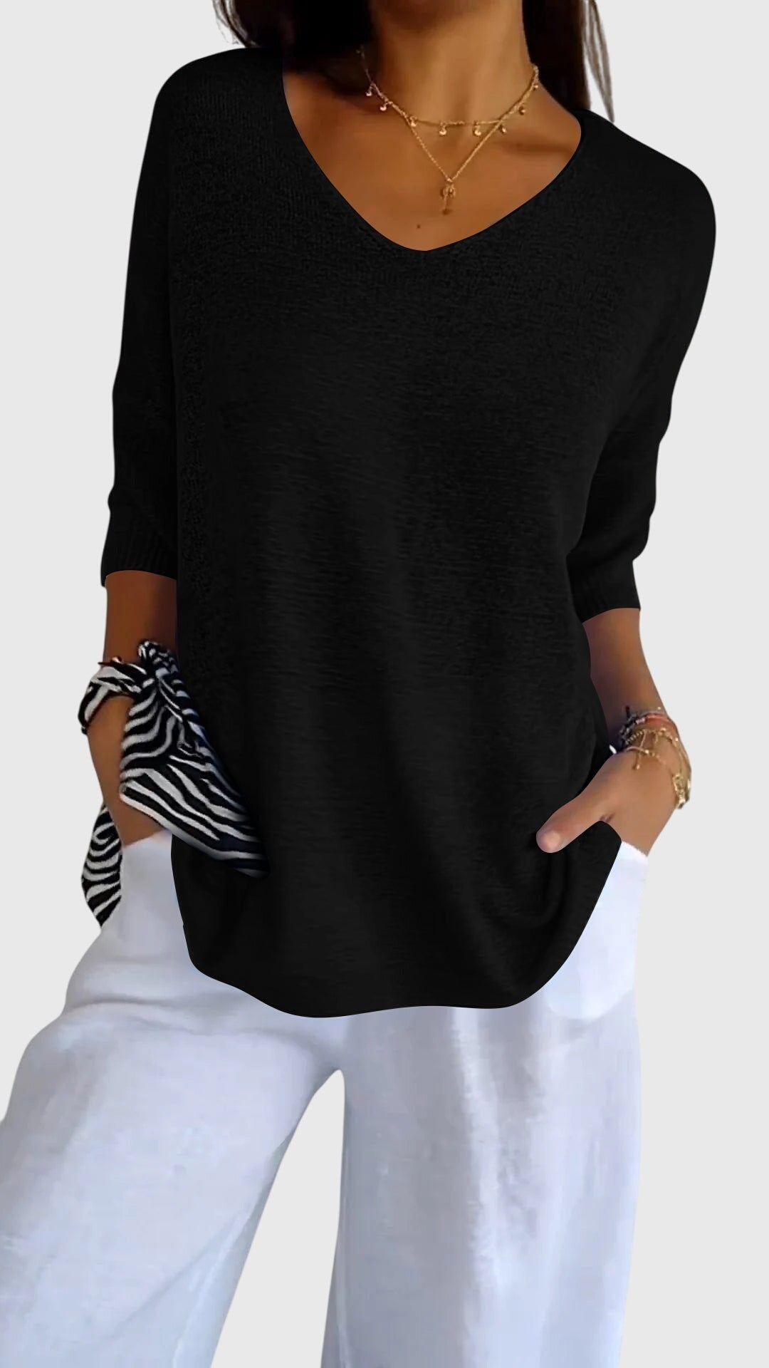 Victoria | Elegant V-Neck Top