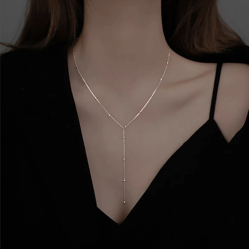 Victoria Collarbone Necklace with Tassels |