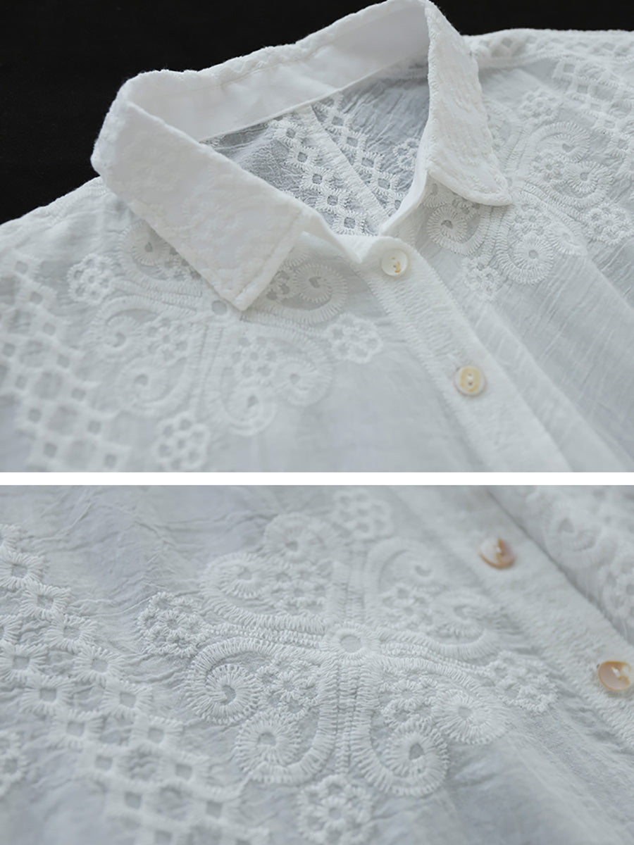 Victoria | Summer Artistic Embroidered Shirt