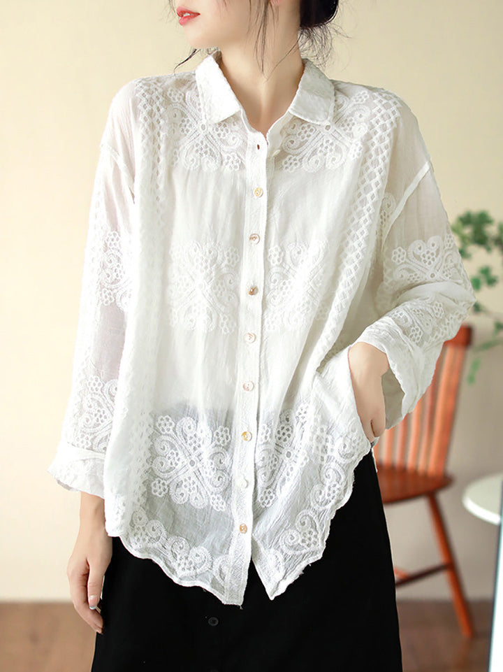 Victoria | Summer Artistic Embroidered Shirt