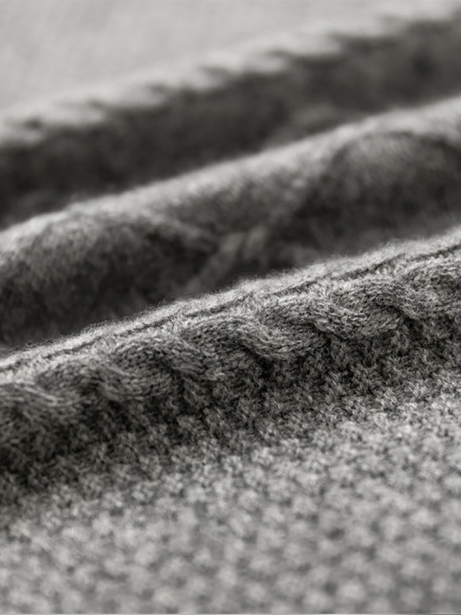 Victoria | Retro Winter Plain Jacquard Vest