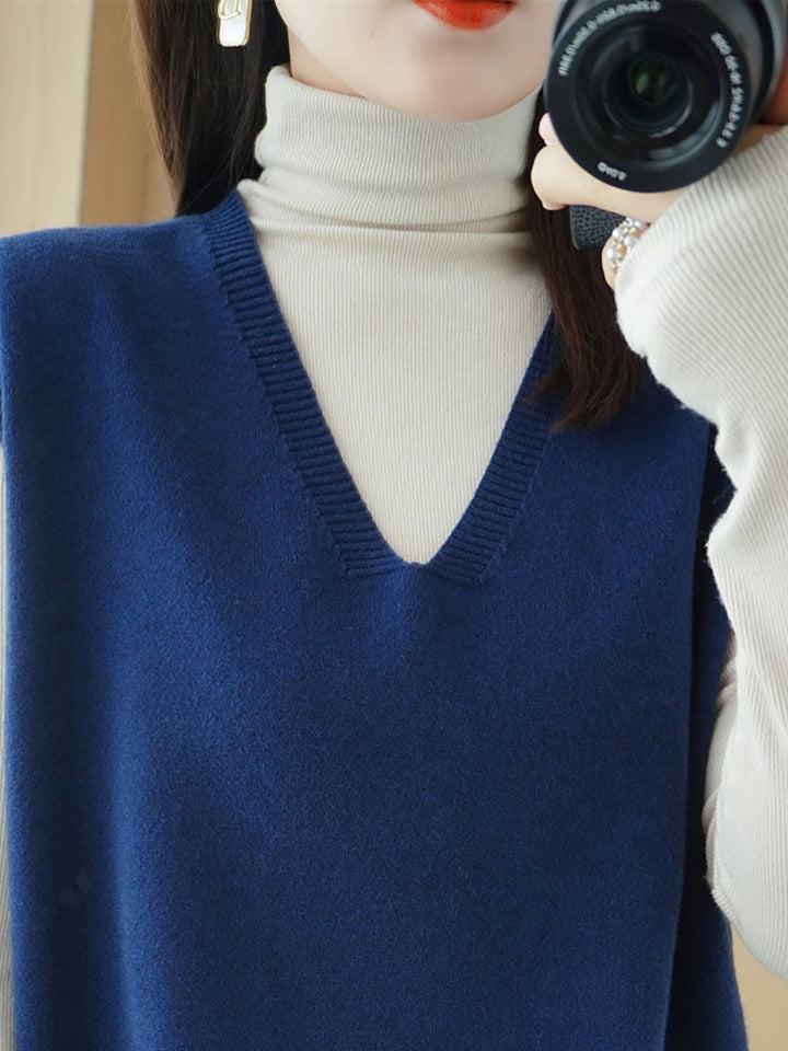 Victoria | Casual Autumn Wool V-Neck Knitted Cardigan