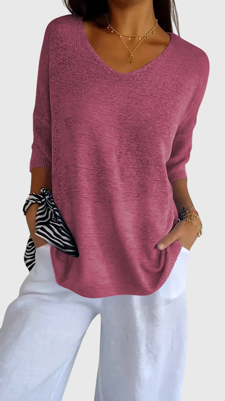 Victoria | Elegant V-Neck Top