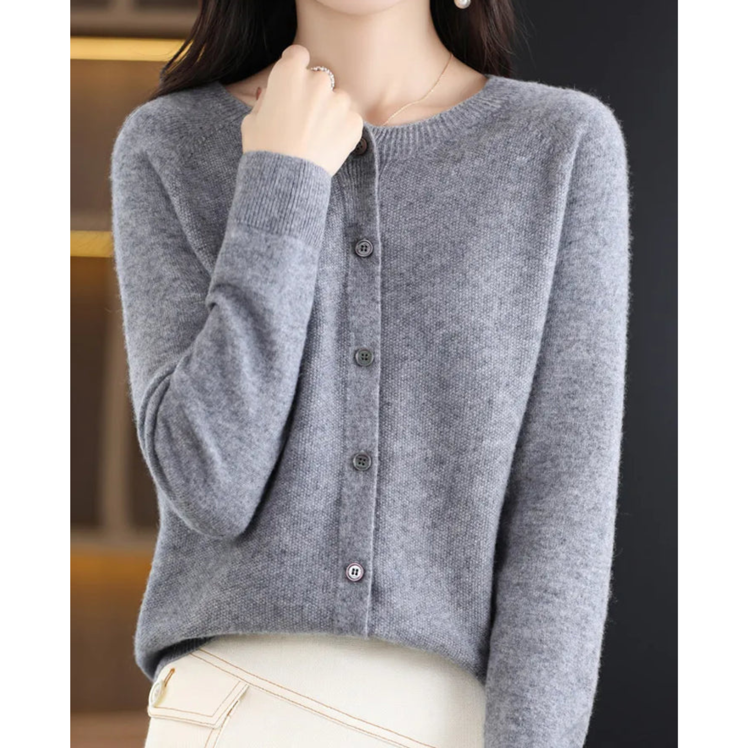 Victoria | Pure Merino Wool Women’s Crew-Neck Knitted Jumper