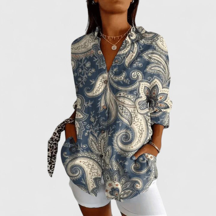 Victoria | Elegant Floral Blouse
