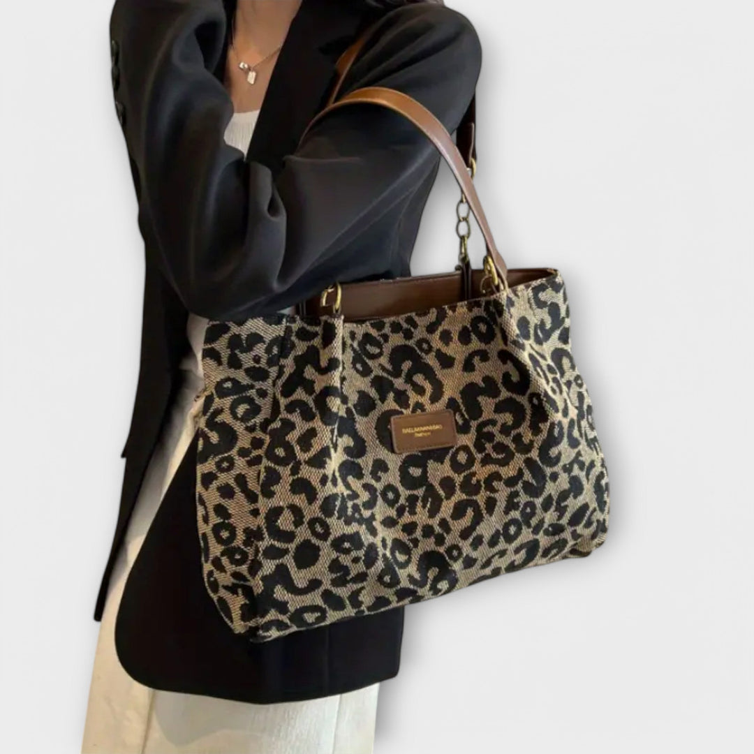 Victoria | Leopard Canvas Tote