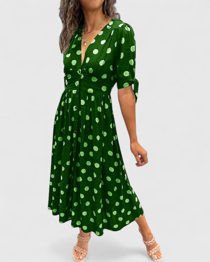 Victoria | Sophisticated Polka Dot Dress