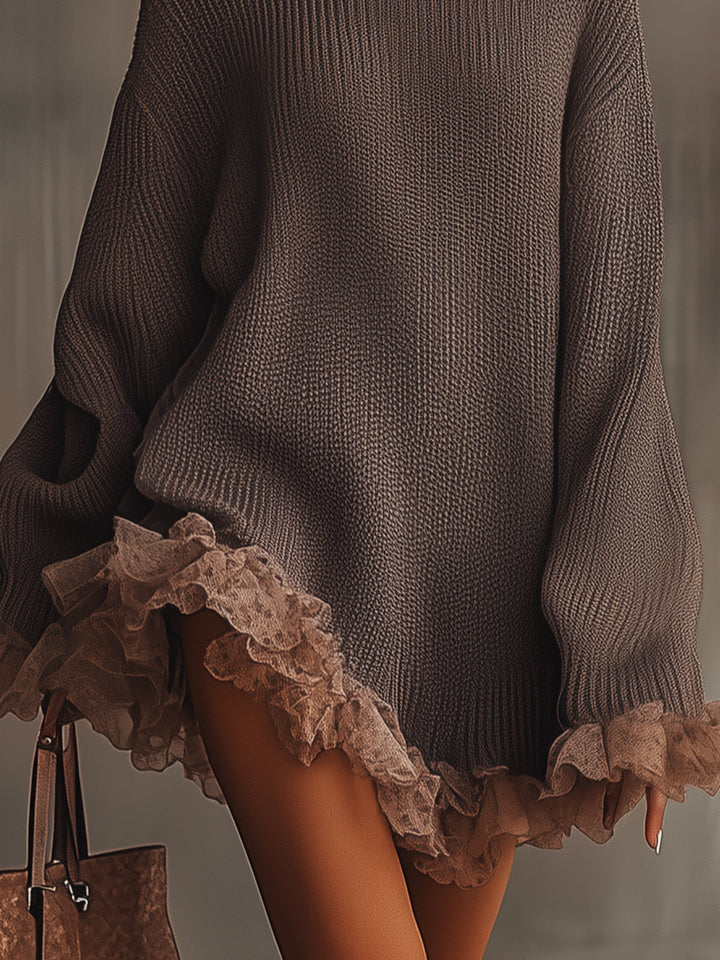 Victoria | Ruffled jumper dress — Soft, warm & romantic