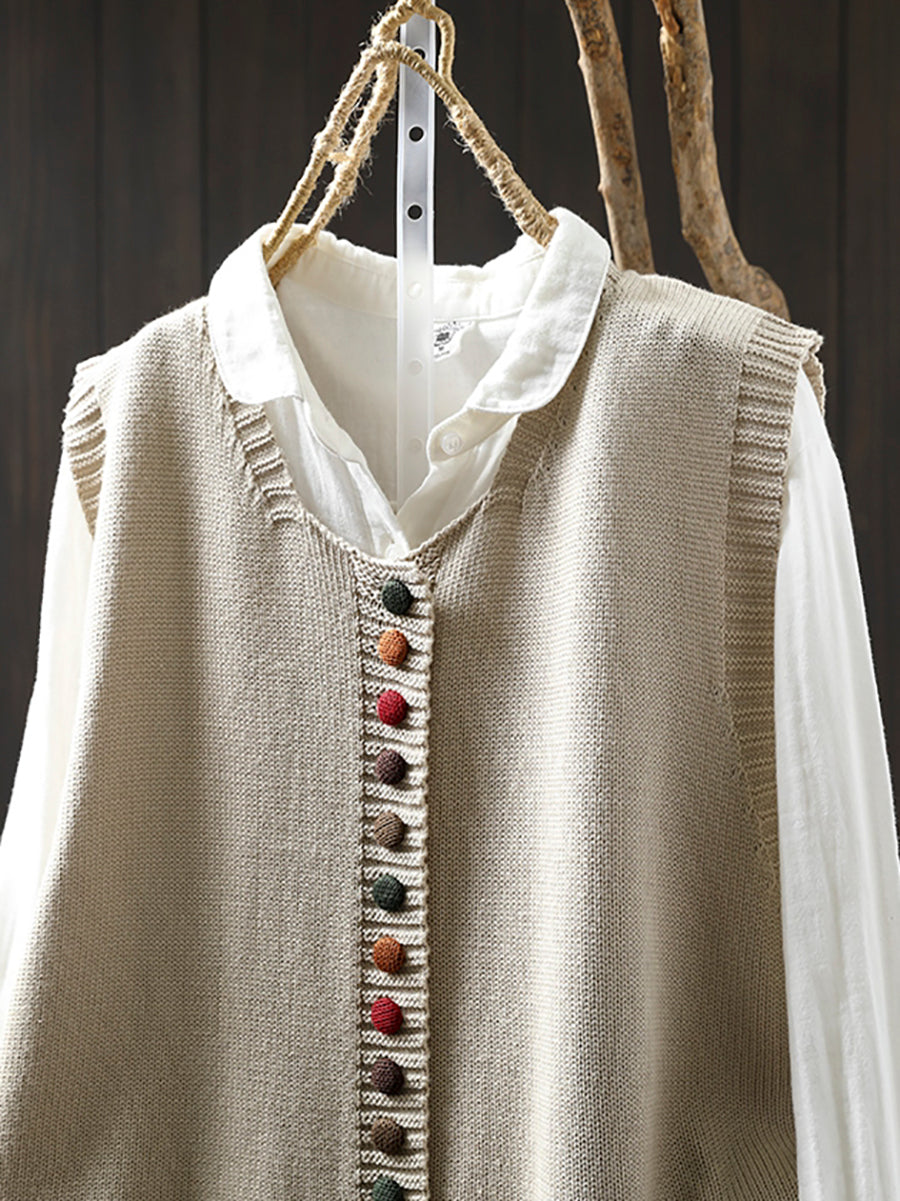 Victoria | Casual Autumn cotton V-Neck Cable Knit Cardigan