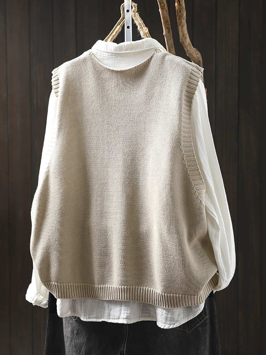 Victoria | Casual Autumn cotton V-Neck Cable Knit Cardigan