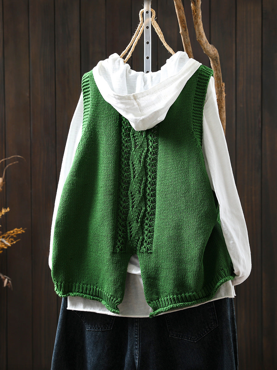 Victoria | Autumn Casual Solid Colour O-Neck Knitted Vest