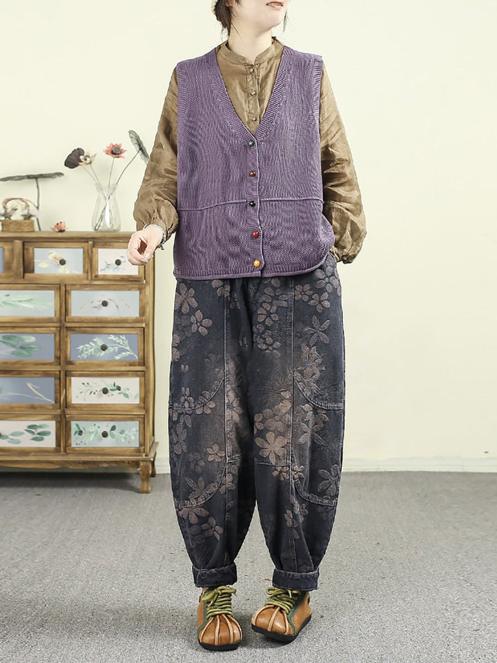 Victoria | Autumn Casual Solid Colour V-Neck Knitted Cardigan