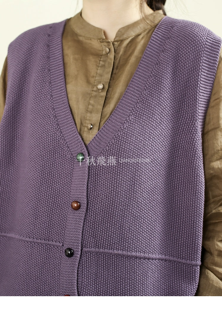 Victoria | Autumn Casual Solid Colour V-Neck Knitted Cardigan