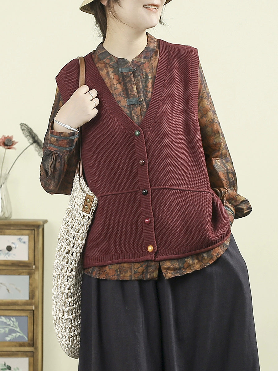 Victoria | Autumn Casual Solid Colour V-Neck Knitted Cardigan