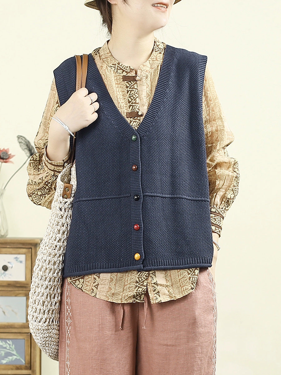 Victoria | Autumn Casual Solid Colour V-Neck Knitted Cardigan