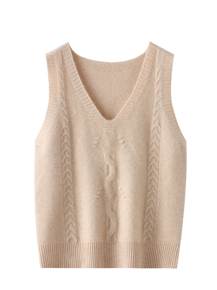 Victoria | Autumn Casual Solid Colour V-Neck Knitted Vest
