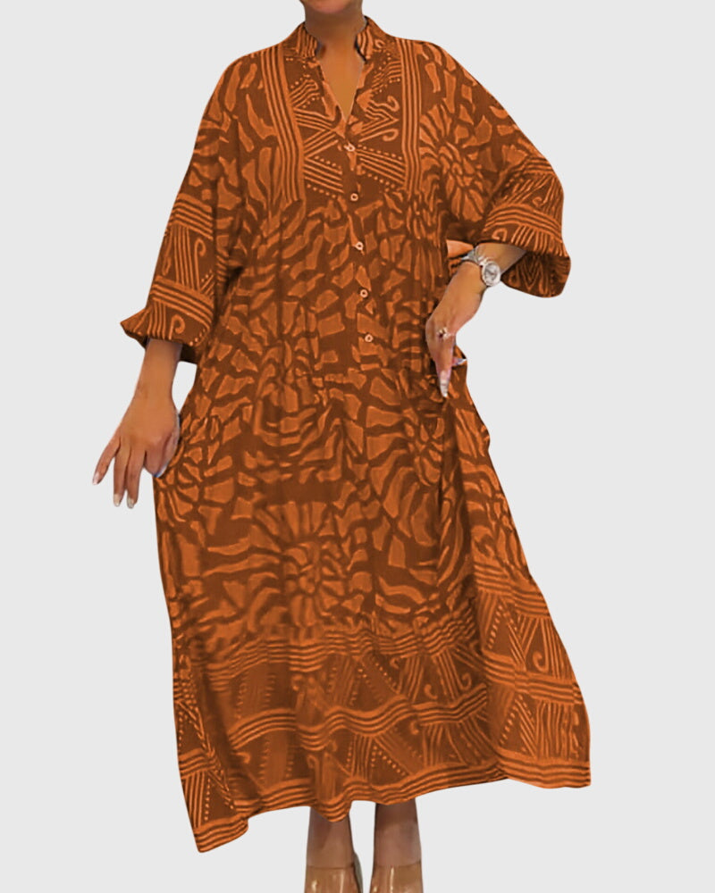 Victoria | Maxi Dress With Elegant Print