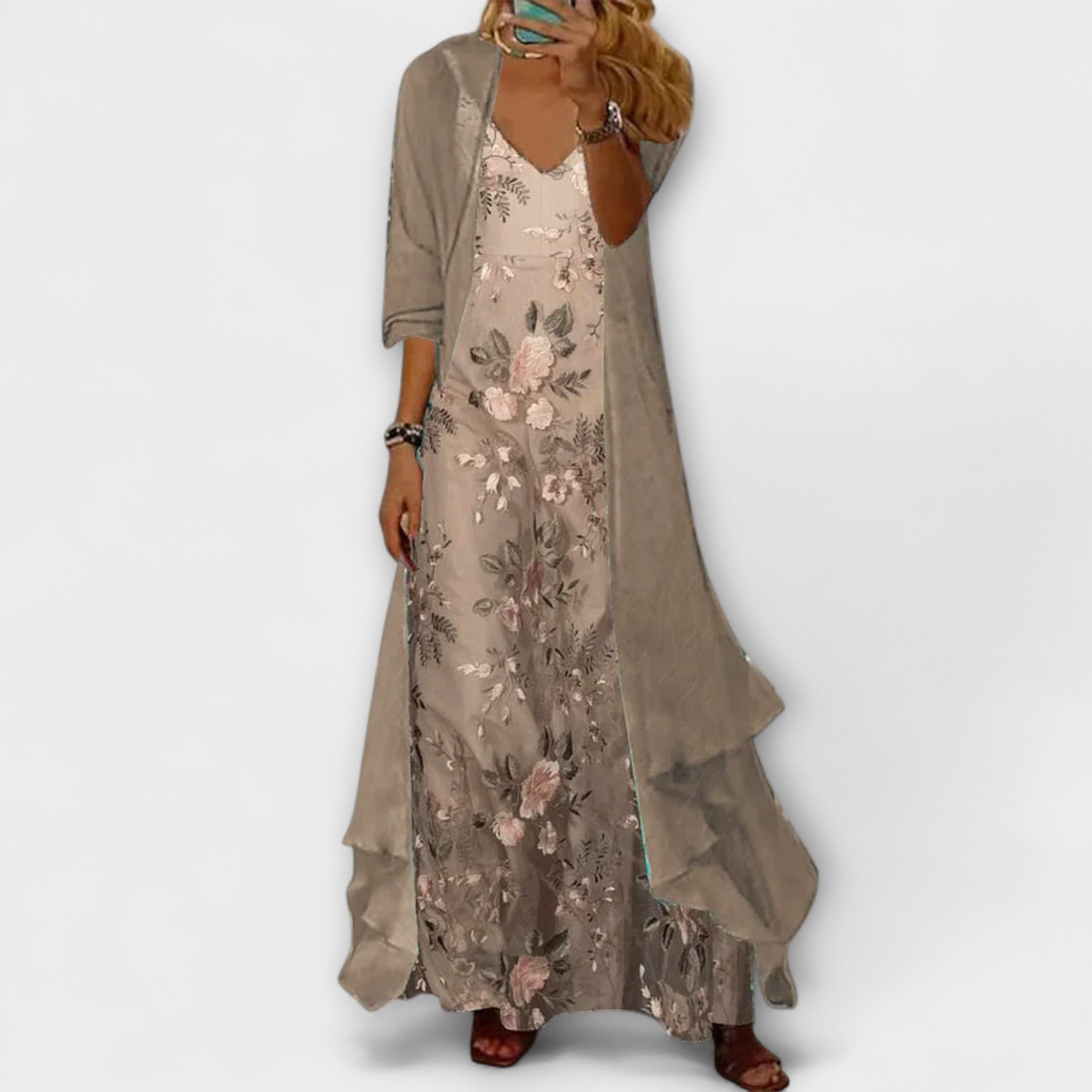 Victoria | Elegant Maxi Dress Two-Piece Set