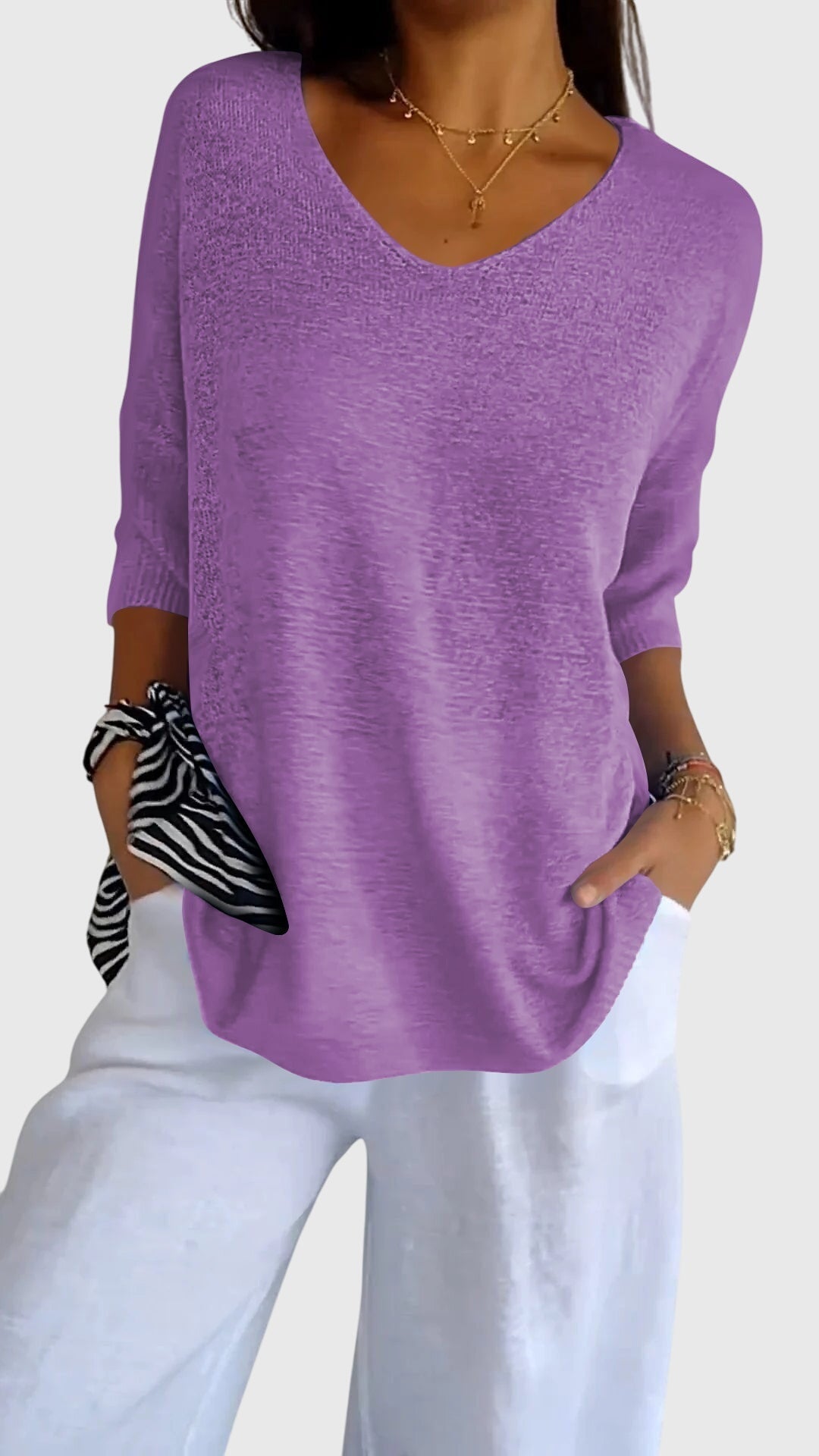 Victoria | Elegant V-Neck Top