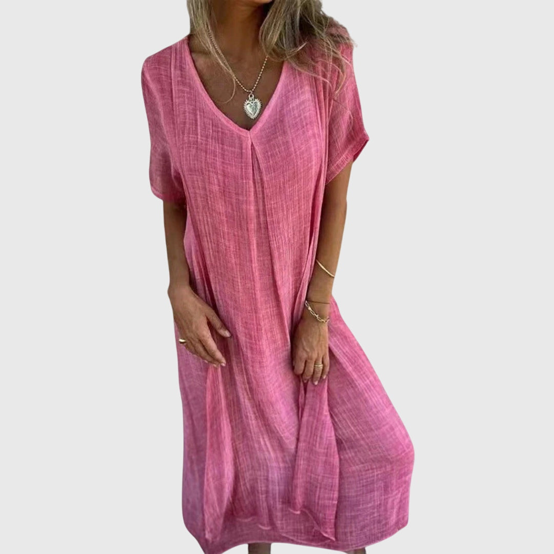 Victoria | Elegant Lightweight V-Neck Dress
