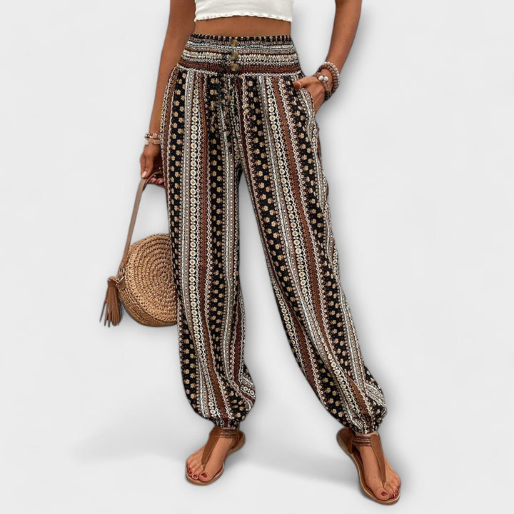 Victoria | Trousers with Ethnic Graphic