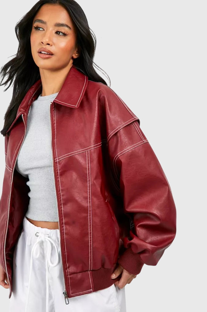 Victoria | Oversized Leather Jacket