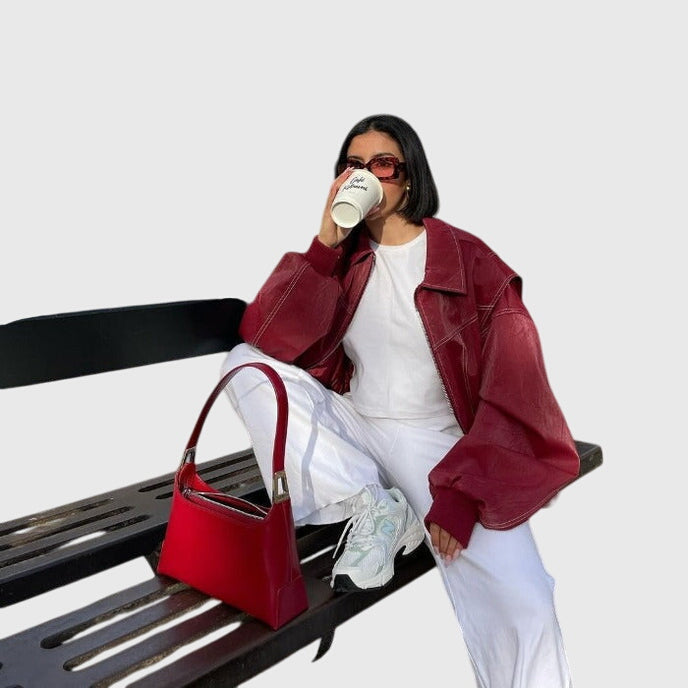 Victoria | Oversized Leather Jacket