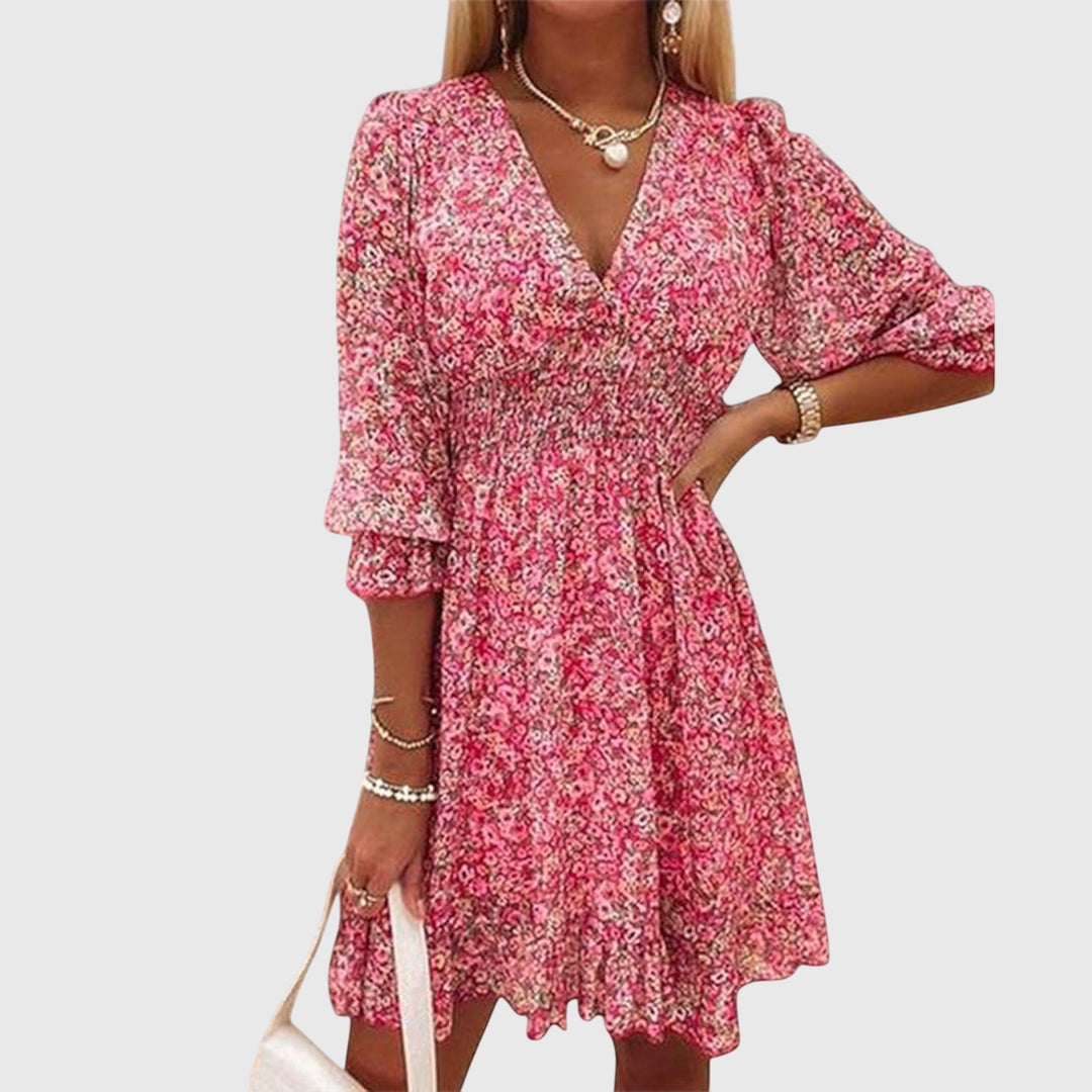 Victoria | Floral Puff Sleeve Dress