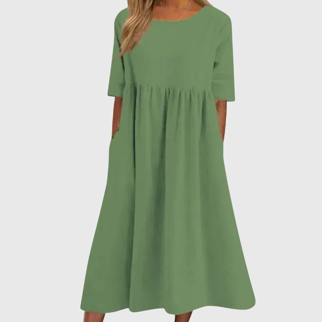 Victoria | Elegant Short-Sleeved Dress