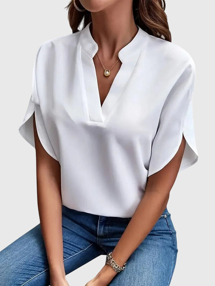 Victoria | Soft and Elegant V-Neck Shirt