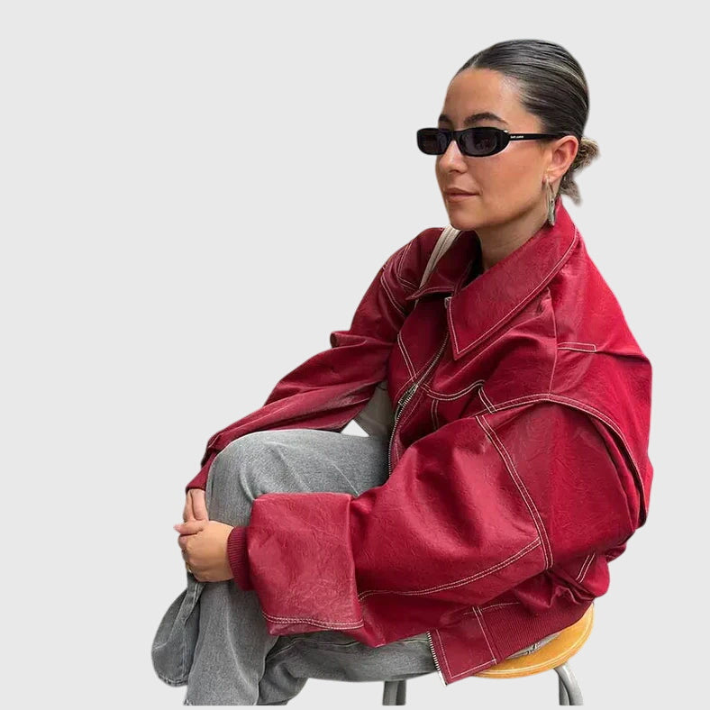 Victoria | Oversized Leather Jacket