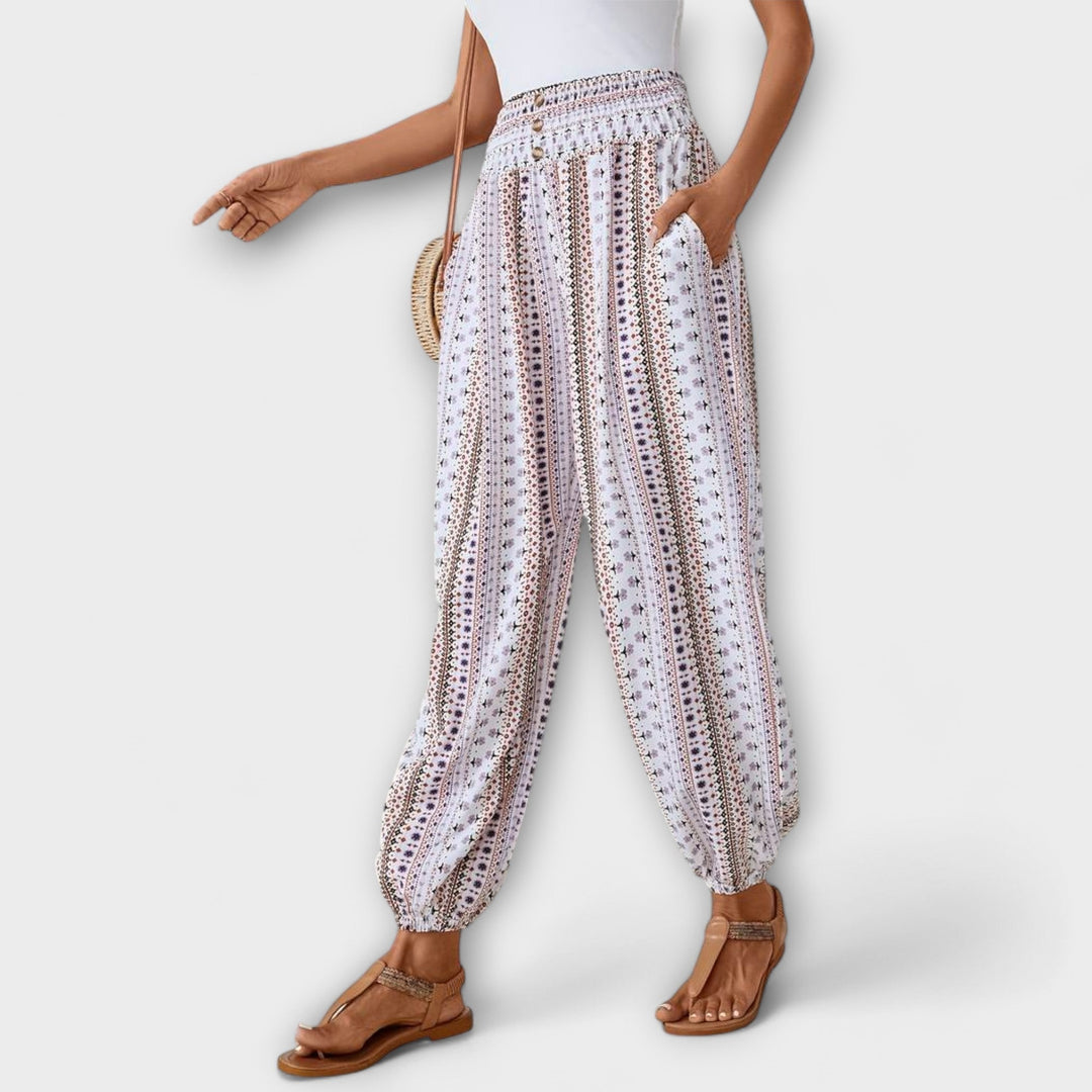 Victoria | Trousers with Ethnic Graphic
