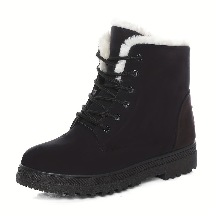Victoria | Fur-Lined Lace-Up Boots