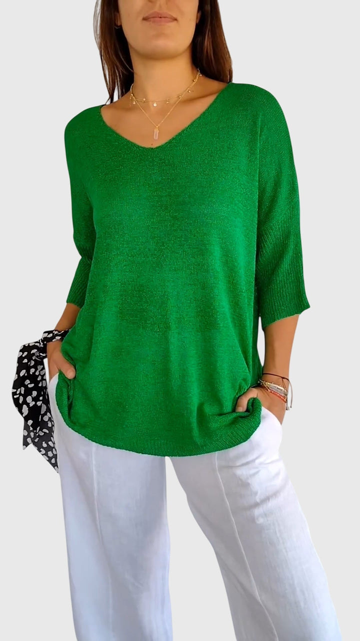 Victoria | Elegant V-Neck Top