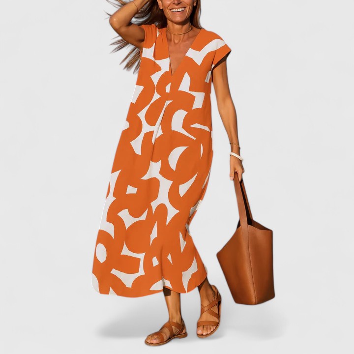 Victoria | Sophisticated V-Neck Dress