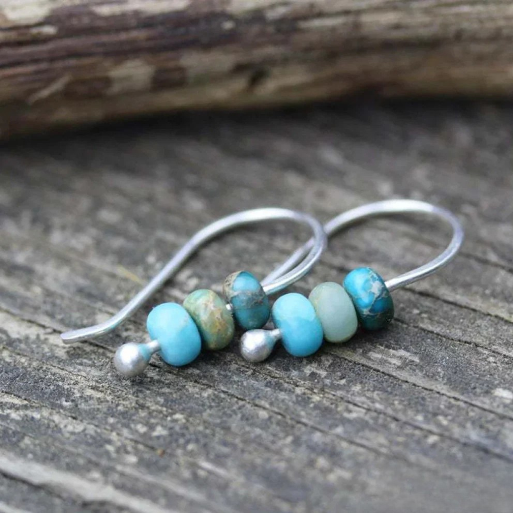 Victoria Turquoise Pearl Earrings |