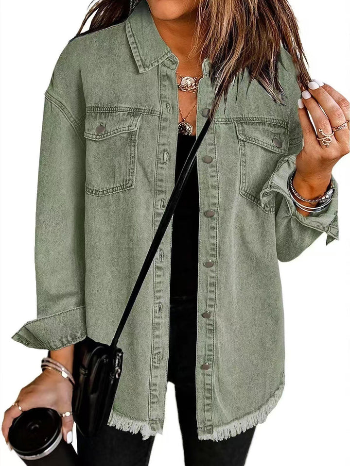Victoria | Long Sleeve Denim Jacket with Pockets