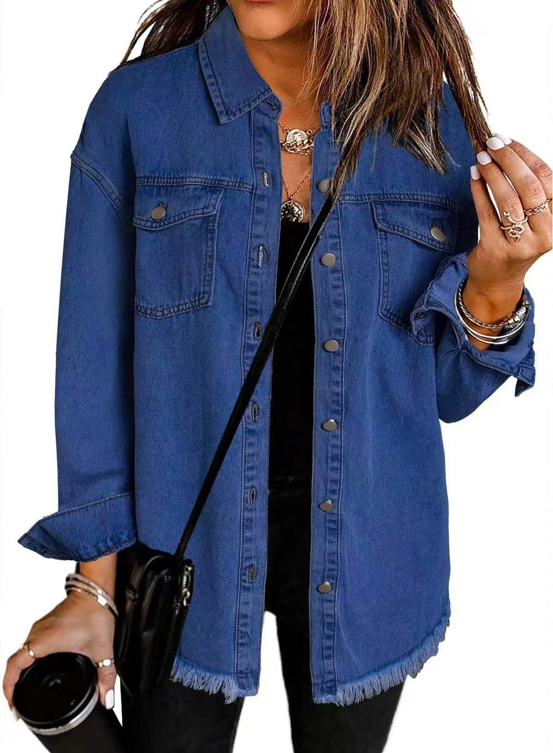 Victoria | Long Sleeve Denim Jacket with Pockets