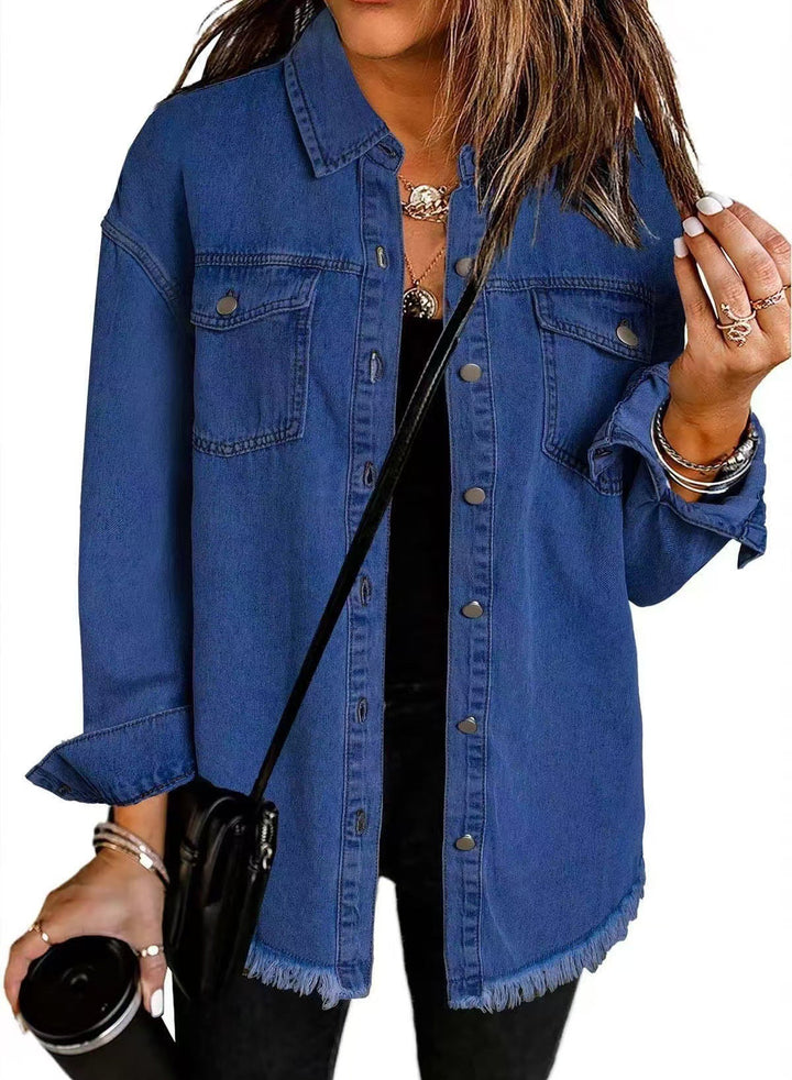 Victoria | Long Sleeve Denim Jacket with Pockets