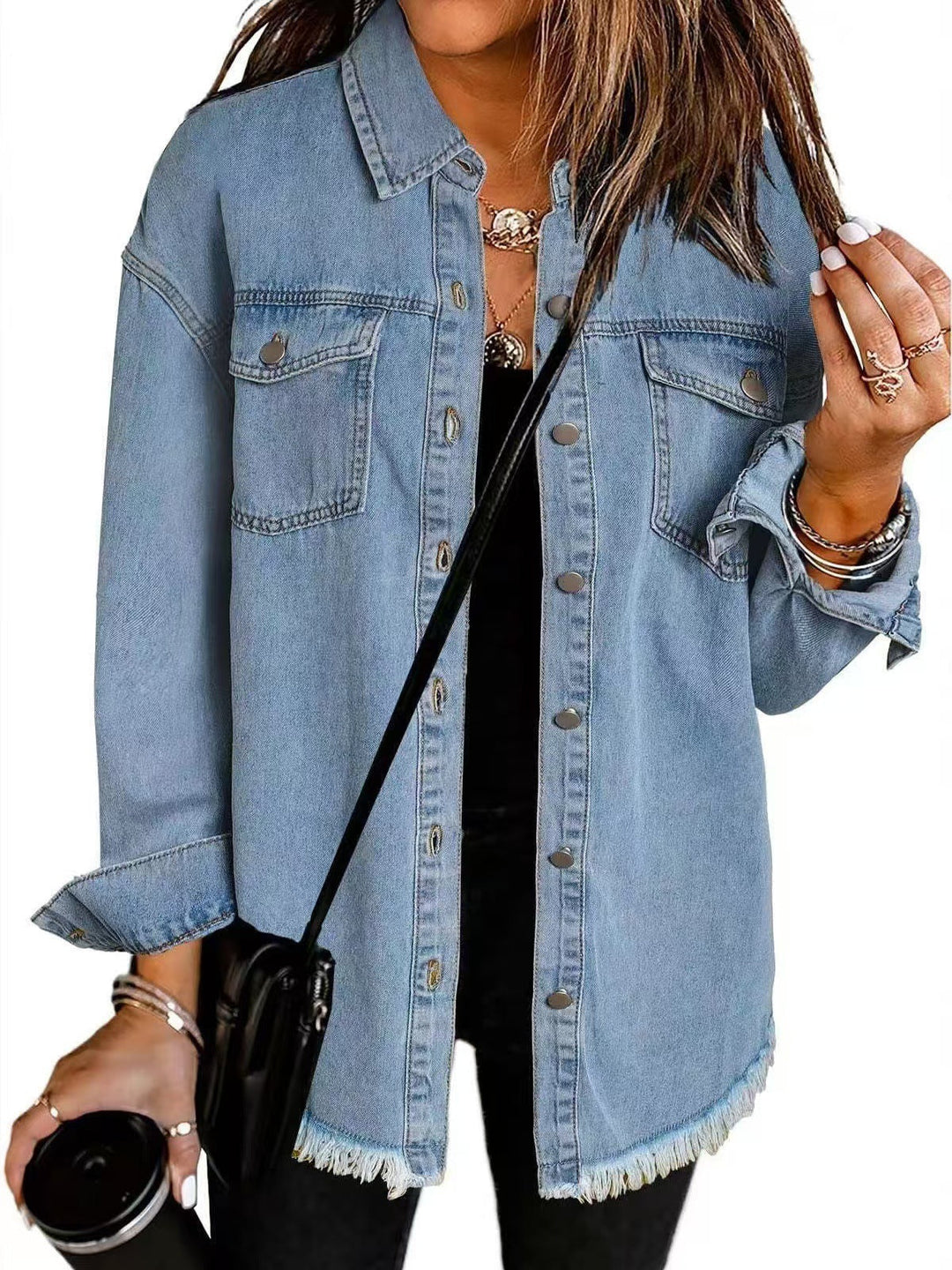 Victoria | Long Sleeve Denim Jacket with Pockets