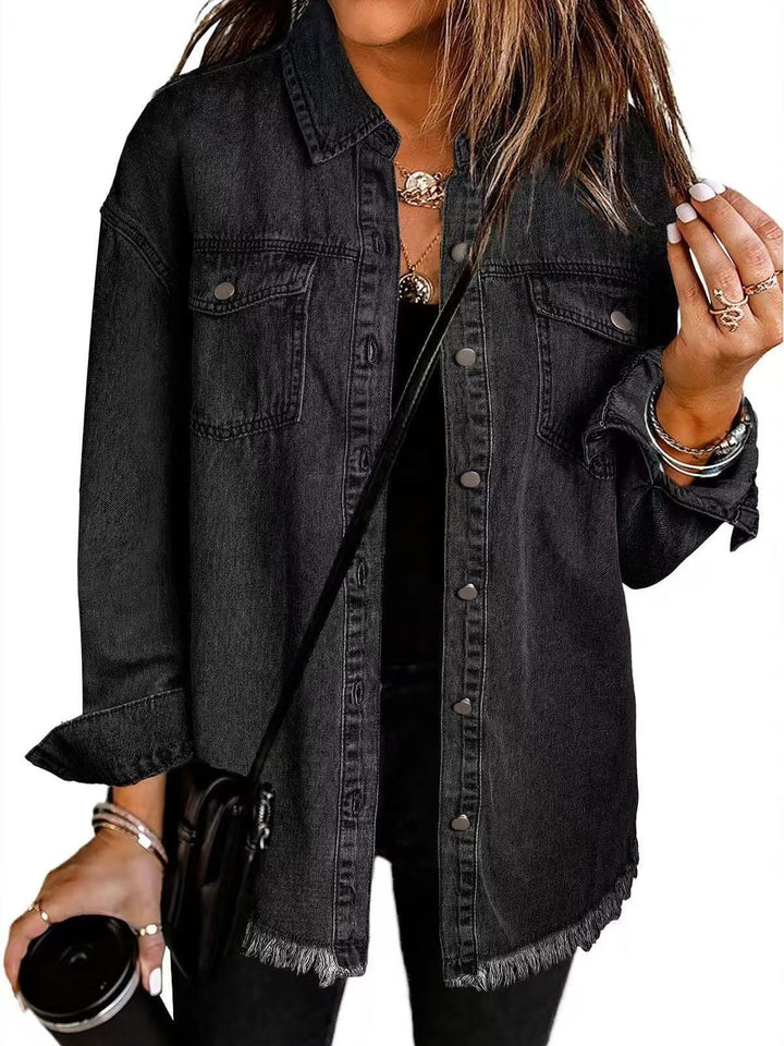 Victoria | Long Sleeve Denim Jacket with Pockets