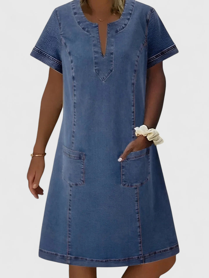 Victoria | Elegant Denim Dress