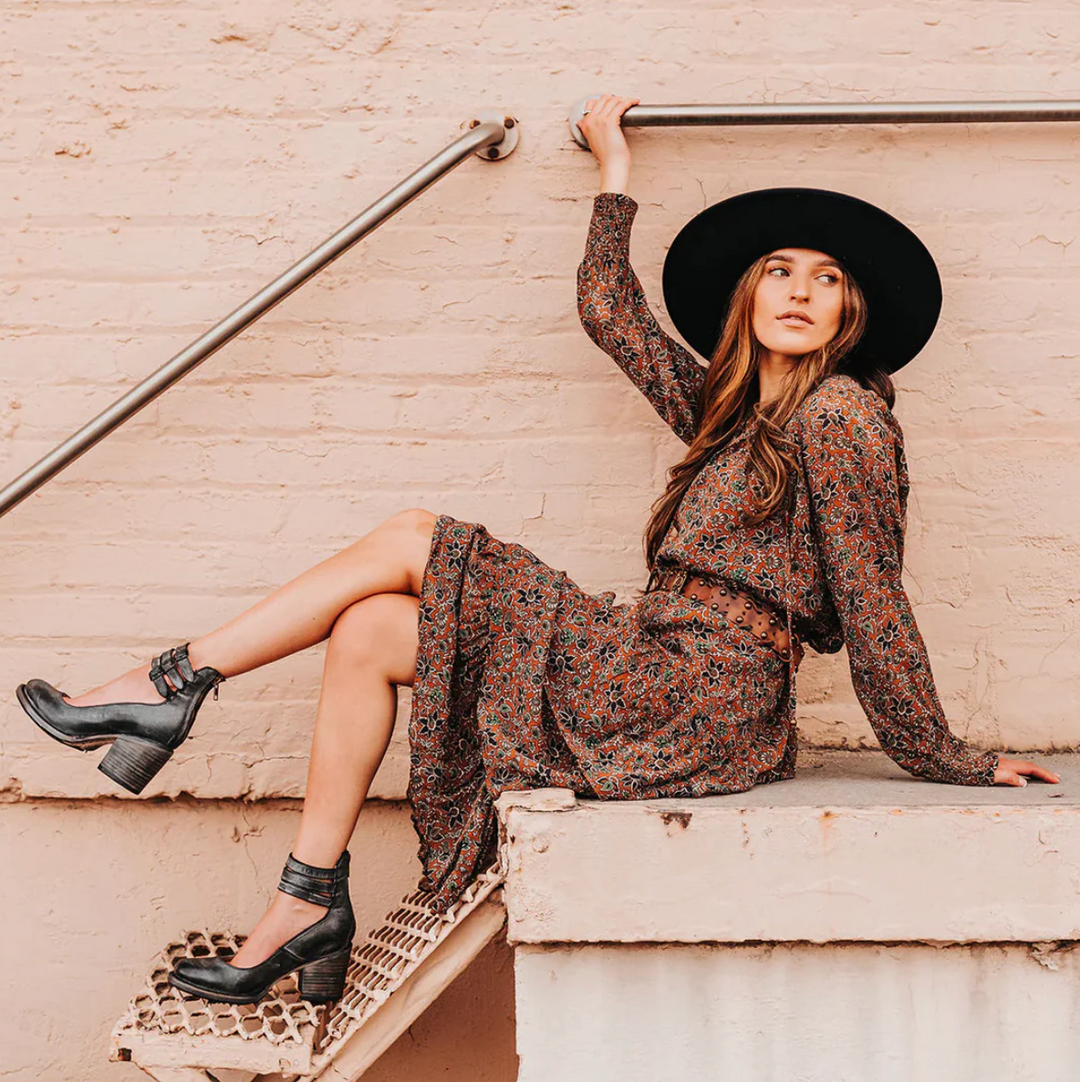 Victoria | Escarpins en cuir style vintage