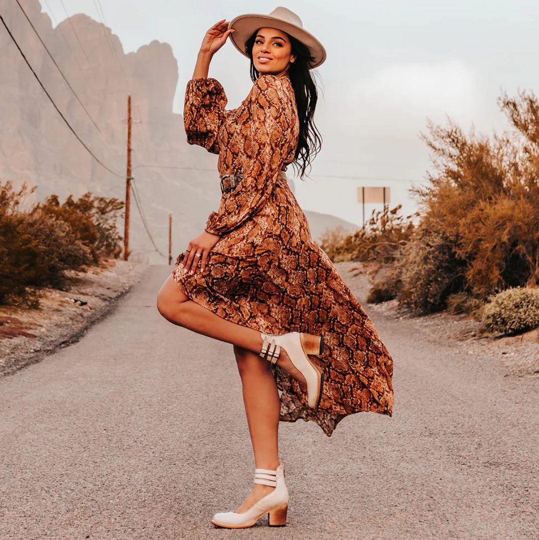 Victoria | Escarpins en cuir style vintage