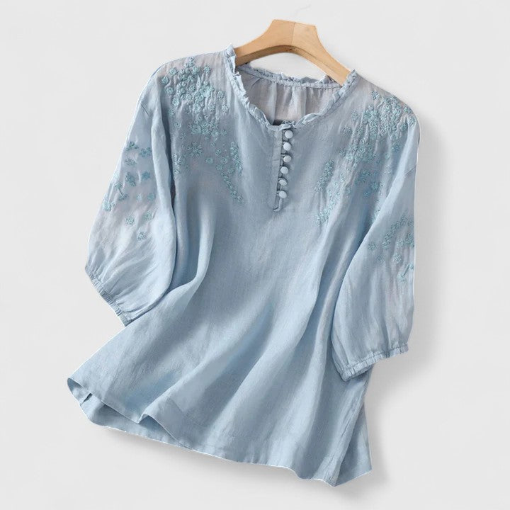 Victoria | Elegant Button-Front Blouse