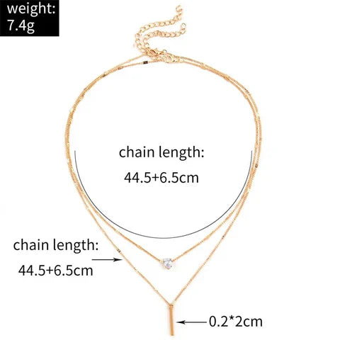 Victoria | Vintage Necklace Set with Gold Pendant
